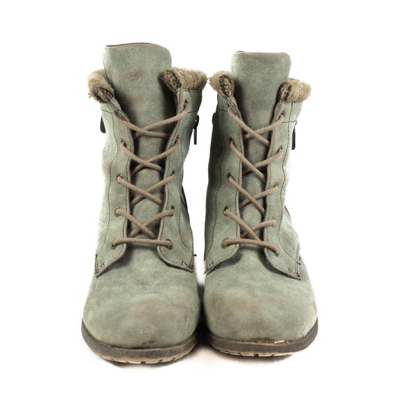 Jellypop Grey Oxford Combat Boots - 9.5 - Picture 2 of 11